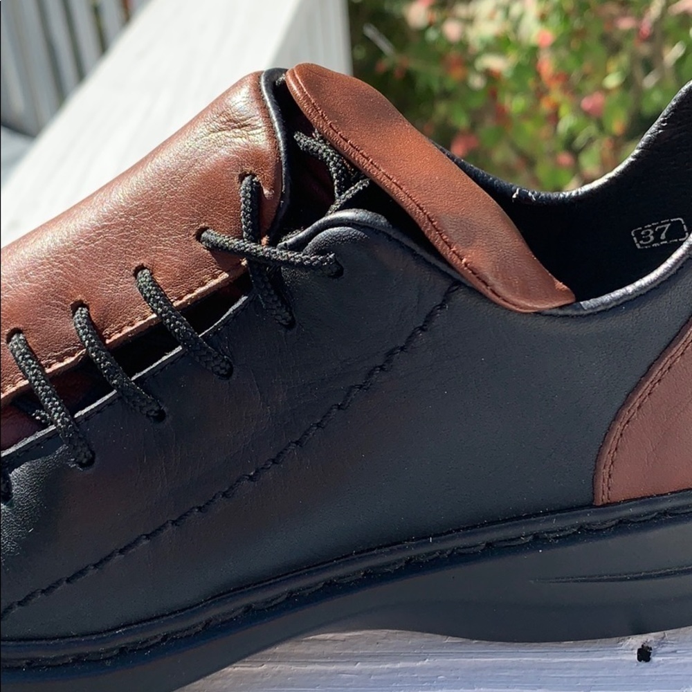 Rieker Antistress lace-up leather two tone loafers 6.5 - Picture 4 of 7